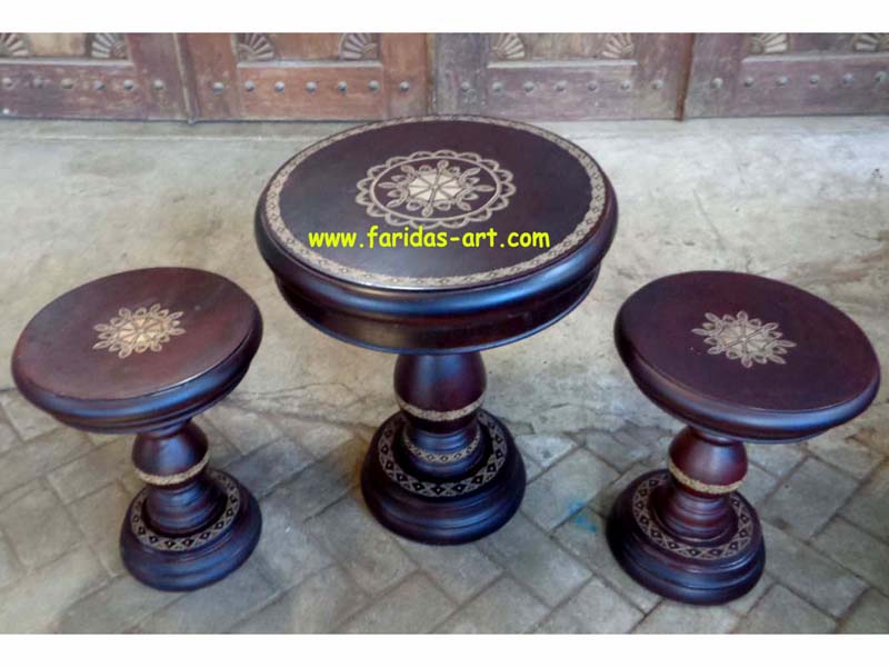 Meja Kopi Set-Bubut Grafir